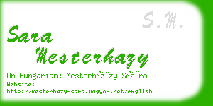 sara mesterhazy business card